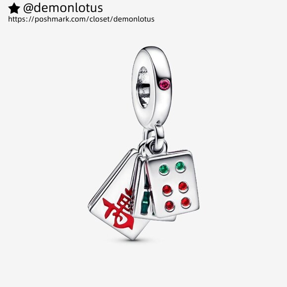 Pandora Mahjong Triple Dangle Charm - Picture 1 of 4